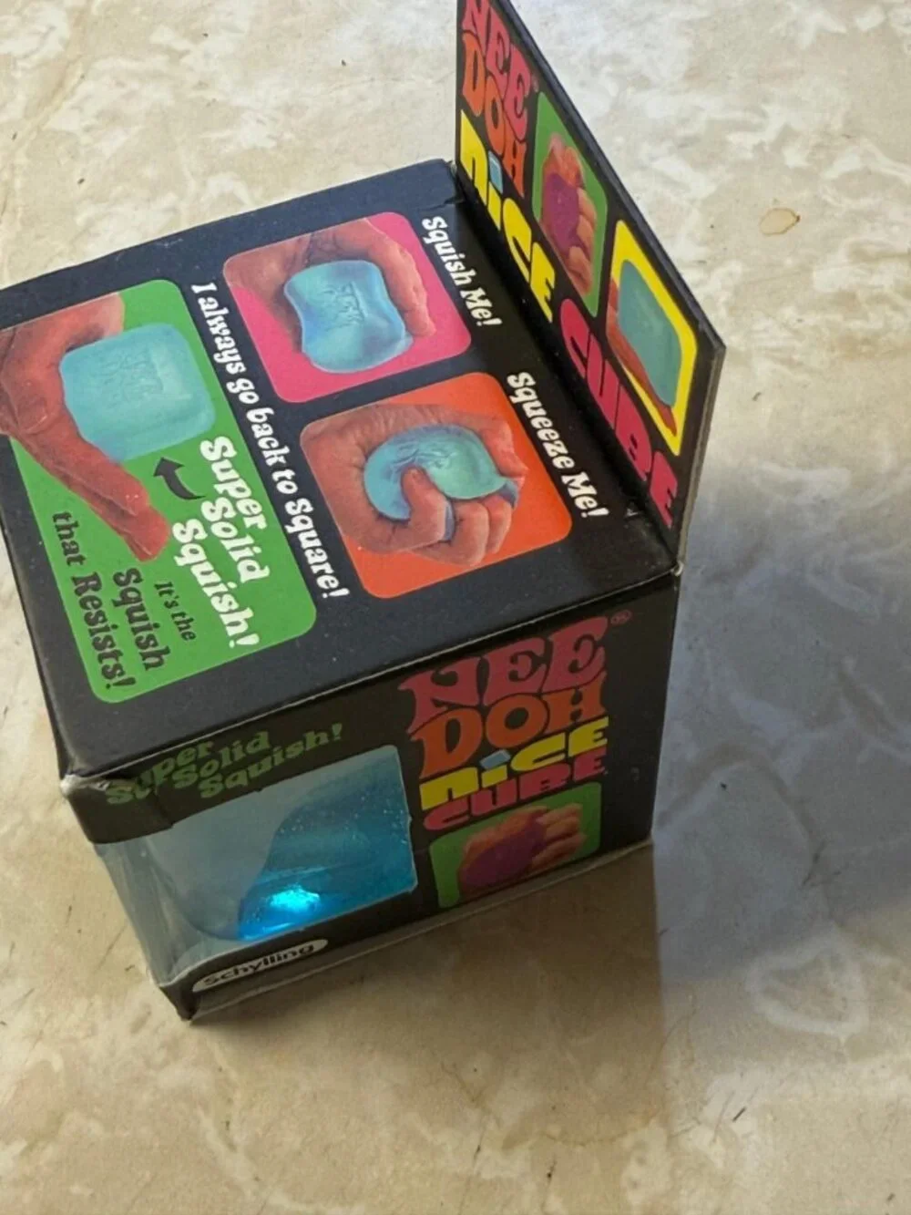 Schylling NeeDoh Nice Cube Blue Super Solid Squish Sensory Fidget Toy NEW
